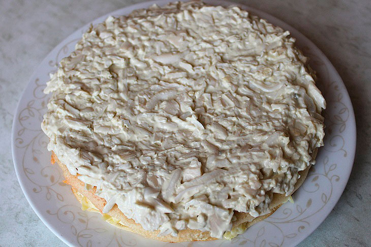 Закусочний млинцевий торт «Крабовий острів» - красивий, ніжний і соковитий